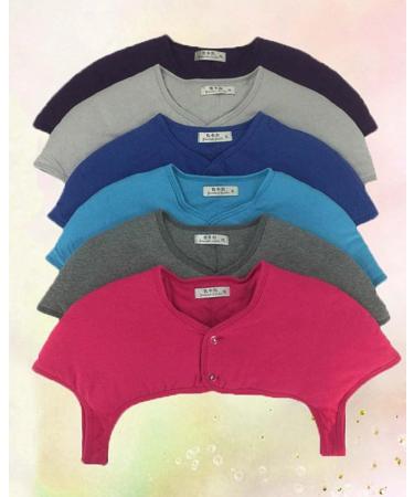 Short Sleeve Plus Velvet Thick Warm Cotton Vest - Shoulder Warmer for Arthritis Pain Relief - Buy Online on GoSupps.com