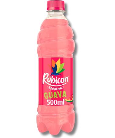 Rubicon Sparkling Guava Fizzy Drink - 24 x 330ml Cans | Handpicked Real Fruit Juice | Intensely Tempting Taste | Made with Natural Ingredients - Buy Online on GoSupps.com