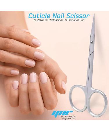 Nail Scissors Professional Cuticle Scissors Extra Strong Straight Curved Manicure Nail Art Scissors (CS-05) - Buy Online on GoSupps.com