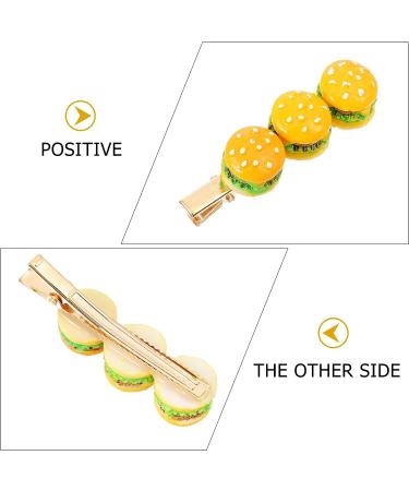JoJoFuny 3PCS Food Hair Clips - Novelty Cartoon Hamburgers Barrettes Pins - Buy Online on GoSupps.com