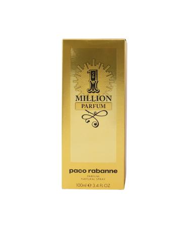 Paco Rabanne One Million for Men Parfum Natural Spray 3.4 Ounce 3.4 Fl Oz (Pack of 1) Modern