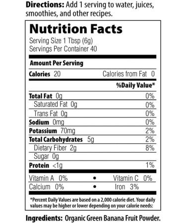 MRM Raw Organic Green Banana Powder - 8.5 oz (240g) | Healthy Superfood - Buy Online on GoSupps.com