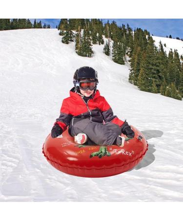 Snow Tubes - 2 Sets of 34 Inch Inflatable Sleds for Kids and Adults | Heavy Duty Hard Bottom, Thickened 0.5MM | Outdoor Sledding Fun for Boys and Girls - Buy Online on GoSupps.com