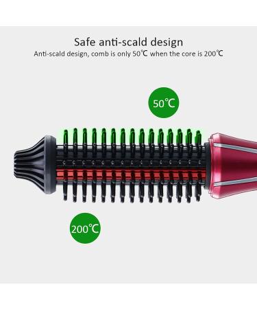 Buy Hair Dryer Brush & Folding Ceramic Curling Iron - Mini Anti-Hot Electric Comb for Short Hair & Travel (Burgundy) | International Shipping Available - Buy Online on GoSupps.com