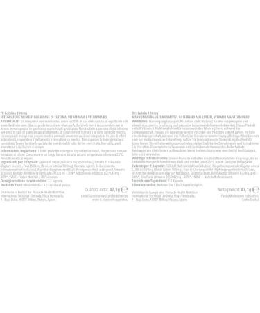 Capsules de Lut ine 100mg | avec Vitamine A & Riboflavine pour la Vision & le M tabolisme | Convient aux V g tariens & V ganes | 60 Capsules 1 Mois de Cure | Fabriqu au Royaume-Uni selon les normes - Buy Online on GoSupps.com