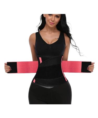 GTHNHD Waist Trainer Back Brace Support Belt Lumbar Support Waist Trainer Lumbar Spine Decompression Waist Cincher Small Pink