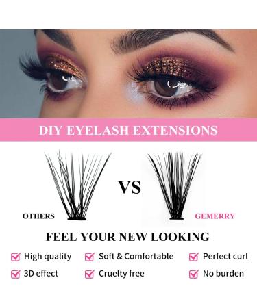 Riya DIY 40D-50D Eyelash Extensions 240pcs Clusters D Curl | Wispy Lashes Volume Individual DIY Clusters - Buy Online on GoSupps.com