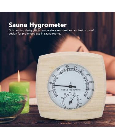 Psytfei Sauna Thermometer Hygrometer - Premium Wooden Thermo Hygrometer for Sauna Room & Bathroom Accessories - Buy Online on GoSupps.com