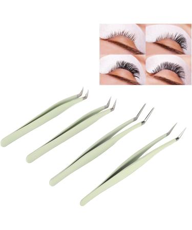 4-Part Stainless Steel Eyelash Extension Tweezers | Ergonomic Design | Dolphin 45 & 75 Curved | Ideal for Jewelry & Nail Art - Buy Online on GoSupps.com