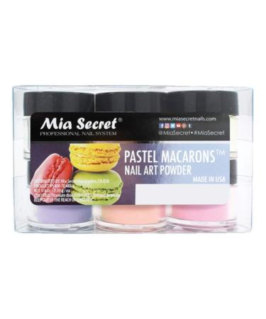 Mia Secret Pastel Macarons Nail Art Powder 6 pc Set