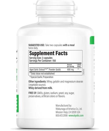 Kyolic #100 Kyolic Formula 300 Cap - Buy Online on GoSupps.com