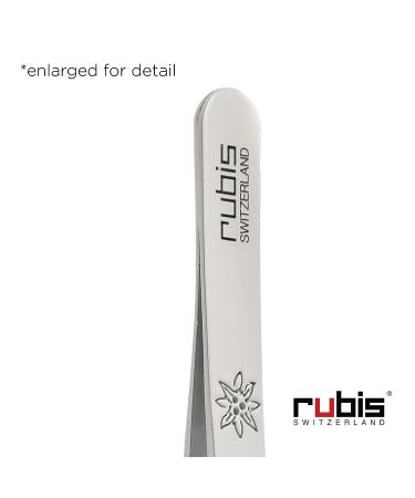 Rubis Classic Slanted Tweezers for Precision Eyebrow & Hair Removal | Emoji Collection 1K105E | Switzerland-Made, Stainless Steel, White - Buy Online on GoSupps.com
