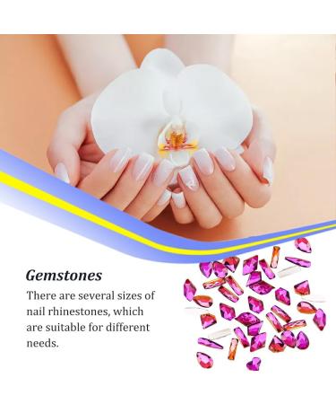 dijiusidy 50 Pieces Glass Crystal Set Eye-catching Personalized Nail Art Rhinestones DIY Handcraft Manicure Accessories for Card Making Red Flame - Buy Online on GoSupps.com