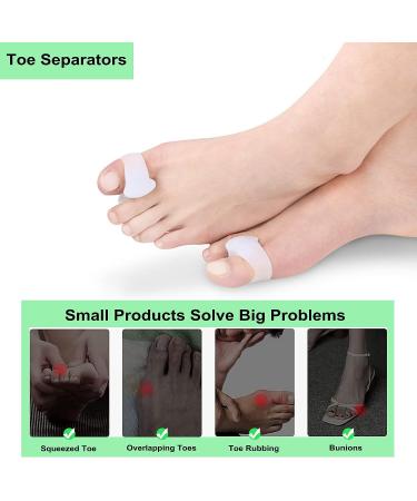 LOEFLIVG Toe Separators - Bunion Corrector Gel Toe Separators for Gout Relief - Temporary Bunion Corrector for Women & Men (4-PCS) - Buy Online on GoSupps.com