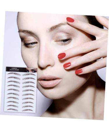 BIUDECO Hair-like Eyebrows 4pcs Eyebrow Stickers Tool Stickers Makeup Brow Sticker Artificial Eyebrow Applique Make up 4d - Buy Online on GoSupps.com