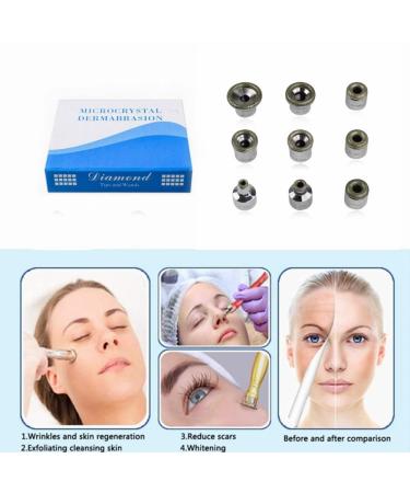 Diamond Dermabrasion Head - 9 Replacement Tips for Home Facial Exfoliation - Buy Online on GoSupps.com