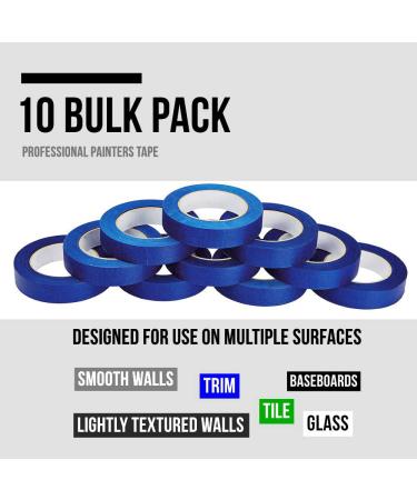 Lichamp 10-Piece Blue Painters Tape Bulk Multi Pack - 1 inch x 55 Yards x 10 Rolls - 550 Total Yards - Buy Online on GoSupps.com