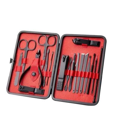 Verdant Touch Manicure Set Stainless Steel Manicure Pedicure Tool Kit 18-Piece Nail Clippers Set for Home
