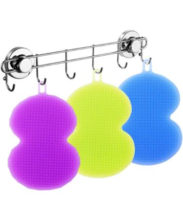 Gleavi 3ST Silicone Washer for Dishwashers - Sky Blue Pot & Pan Cleaner Brush | Durable Sponge Bowl Cleaning Brush (1 Pack) - Buy Online on GoSupps.com