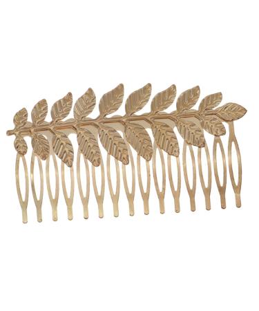 Healeved Bridal Hair Comb Wedding Hair Comb Bride Hair Combs for Women Decorative Tiaras for Women Gold Hair Comb Bridal Insert Comb Wedding Hair Accessories Gold Headpiece Veil Comb Alloy