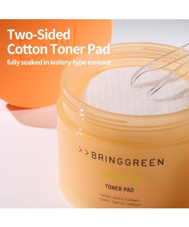 BRING GREEN Carrot Toner Pad - Vitamin & Retinol Skincare for Even Skin Tone Dark Spot Reduction (60 Count - Buy Online on GoSupps.com
