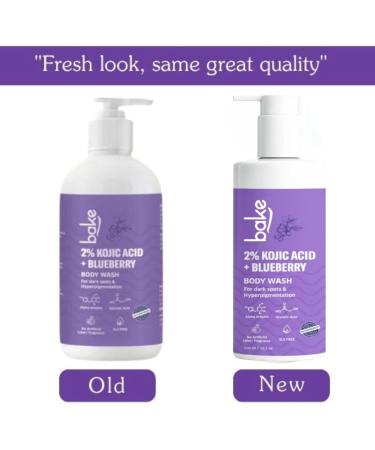 BAKE 2% Kojic Acid Body Wash for Pigmentation & Tan Removal with Glycolic Acid & Alpha Arbutin | For Dark Knees & Elbows | Dark Spots & Sun Damage | 250ml - Buy Online on GoSupps.com