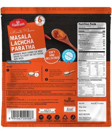 Haldiram's Masala Lacha Paratha | 300G | Paratha | Ready to Eat | 100% Fresh | Indian Origin - Buy Online on GoSupps.com