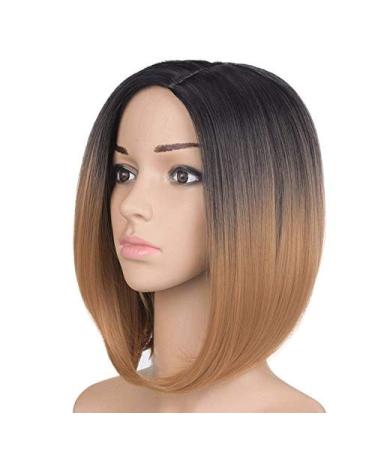 BGHJUE 14 Inch Black Bob Wig - Short Straight Synthetic Hair for Women - Buy Online on GoSupps.com