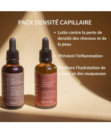  MiY MiY | Serum + Hair Oil Pack | Hair Growth & Anti-Hair Loss | Keratin Vegan Omega 3 6 9 Aloe Vera Ginkgo Biloba Oil Complex | Made in France - Buy Online on GoSupps.com
