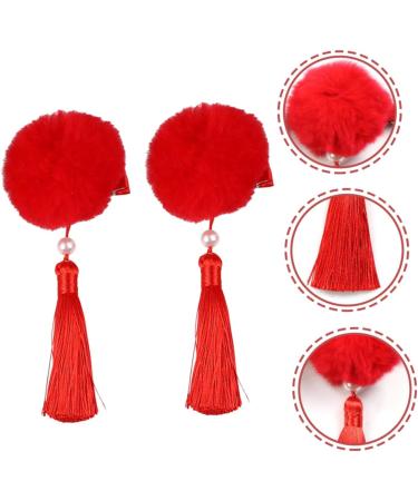 Beavorty 3 Pairs tassel hair ball hair clip cosplay hair pin flower hair barrettes metal hair barrettes aesthetic hair accessories tassel ball modeling artificial baby girl - Buy Online on GoSupps.com