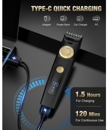 Sejoy Beard Trimmer for Men - Cordless Hair Clipper with LED Display for Mustache & Hair Cutting | Ideal for Home Use - Black Z-black - Buy Online on GoSupps.com