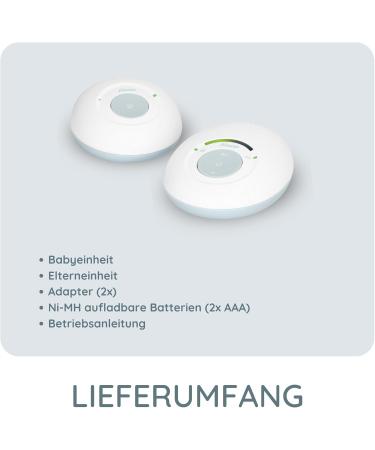 Alecto DBX110 Digital Babyphone - DECT Baby Monitor with 300m Range Compact Design LED Volume VOX Function & Low Radiation - White - Buy Online on GoSupps.com
