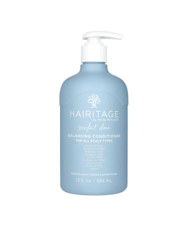 Hairitage Perfect Dose Balancing Conditioner with Rosemary Oil - for Dry Oily + Sensitive Scalp - Conditions + Soothes Scalp - Hydrates Hair - Formulated with Jojoba Oil + Chamomile 13 fl oz