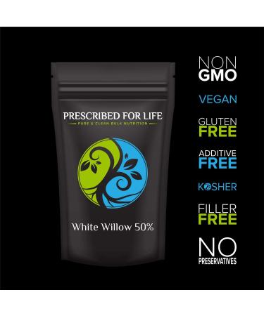 White Willow Extract Powder 50% Salicin - Pure Salix Alba Bark for Comfort | 12oz (340g) - Gluten Free Vegan Non-GMO - Buy Online on GoSupps.com
