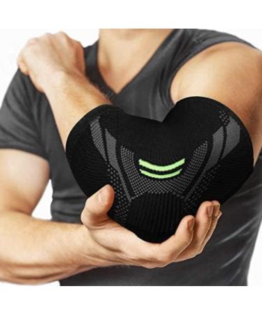 SilverAge Elbow Support for Gym | Elbow Brace for Pain Relief | Compression Sleeves for Tendonitis | Robotic Solution for Volleyball & Cricket - Medium (Free 10ml Oil - Buy Online on GoSupps.com