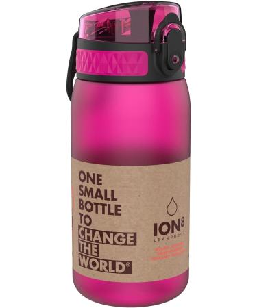 Ion8 Kids Water Bottle 350ml Pink- Leak Proof, BPA Free, Dishwasher Safe - Buy Online on GoSupps.com