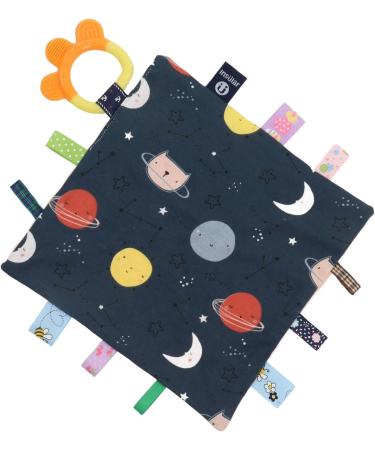 Soft Space Pattern Baby Security Blanket with Teether Toy - Soothing Infant Comfort - Buy Online on GoSupps.com