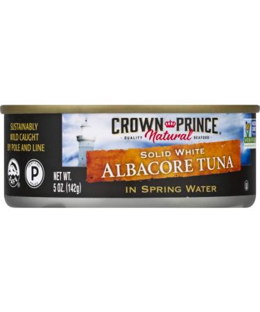 Crown Prince Natural White Albacore Tuna in Spring Water - 5oz Cans (Pack of 12) - Buy Online on GoSupps.com