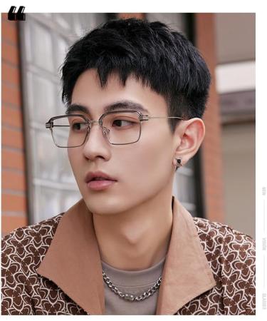 Square Metal Frame Blue Light Blocking Glasses for Men & Women | Anti UV Ray Computer & Reading Glasses - Rose Gold Tea - 53mm - Buy Online on GoSupps.com