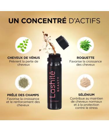 Lashil Beauty - Compl ment Alimentaire - Formule 3 en 1 - Anti-chute croissance et fortification - Shots cheveux - Cheveux de v nus roquette pr le s lenium - Made in France - Programme 1 mois 1 unit (Lot de 2) - Buy Online on GoSupps.com