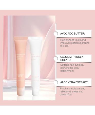 Women's Facial Hair Removal Cream - Gentle and Painless Moisturizing Hair Remover for Women - Eyebrows - Upper Lip - Beard - Neck - Home - Travel - Buy Online on GoSupps.com