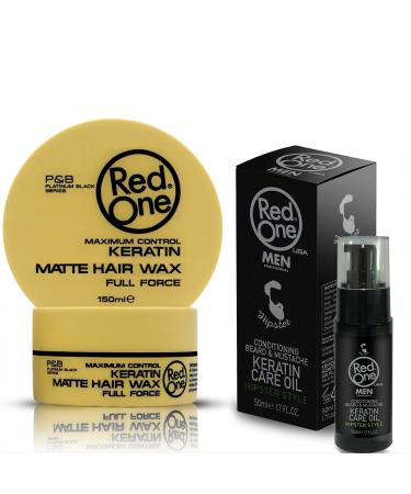 Redone Keratin Matte Hair Wax 150 ml | Redone Keratin Beard & Moustache Oil 50 ml