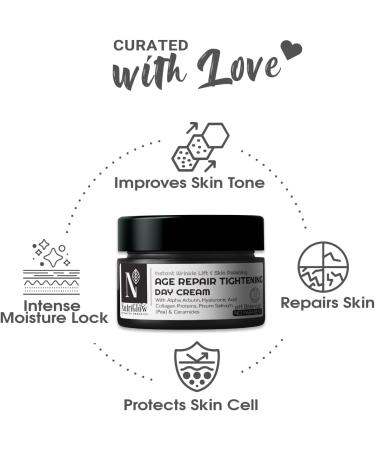 Nutriglow Advanced Organics Age Repair Tightening Day Cream for Instant Wrinkle Lift Soft Skin with Vitamin C All Skin Types 50G - Buy Online on GoSupps.com