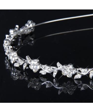 Perfeclan Wedding Bride Hair Tiara - Elegant Crystal Headband for Weddings Proms & Parties - Buy Online on GoSupps.com