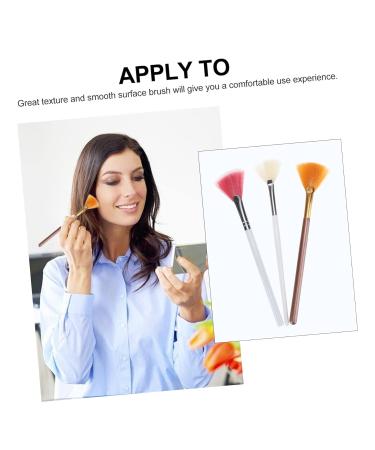 FRCOLOR 3pcs Fan-Shaped Facial Brush Set | Liquid Blusher Eyeshadow & Foundation Makeup Tools | Perfect for Flawless Application - Buy Online on GoSupps.com