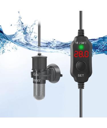 MiOYOOW Adjustable Aquarium Heater 10W/20W/30W with Digital Display for Small Turtle Tanks - Best Heater for Aquariums Under 8L - Buy Online on GoSupps.com