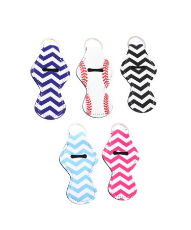 WOONEKY WOONEKY 5 Pieces Key Ring Key Ring Lip Balm Case Wrist Key Ring For Keychain Llaveros Para Mujer Miss Lipstick Cover Charm
