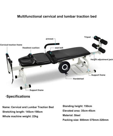 Home Use Cervical Spine Extension Stretcher Device Cervical and Lumbar Traction Bed Relieving Neck & Lumbar Spondylosis Lumbar Traction Bed (Size : A(36cm)) - Buy Online on GoSupps.com