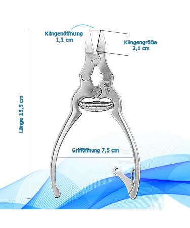 SMI Nail Tongs & Footnail Pliers - Stainless Steel Toenail Scissors & Clippers for Ingrown & Thick Nails - Includes Case - Buy Online on GoSupps.com