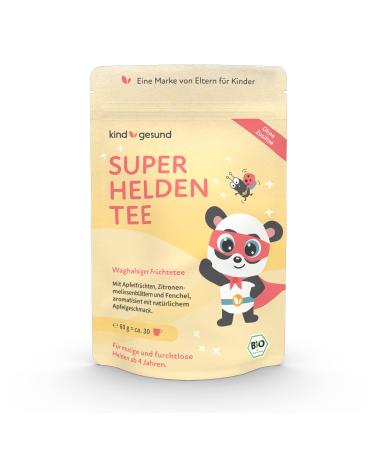 kindgesund superhero organic tea for children delicious loose fruit tea in a bag with 100% natural ingredients 60 g